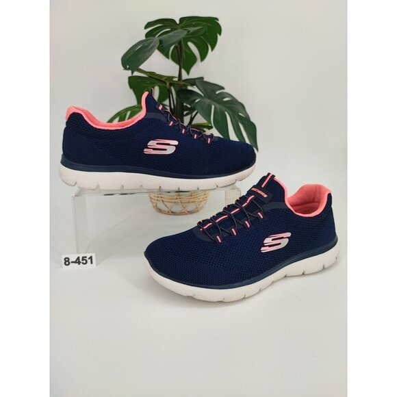 Skechers Women's Summits Cool Classic Blue Running Shoes Size 8 US - Picture 1 of 8